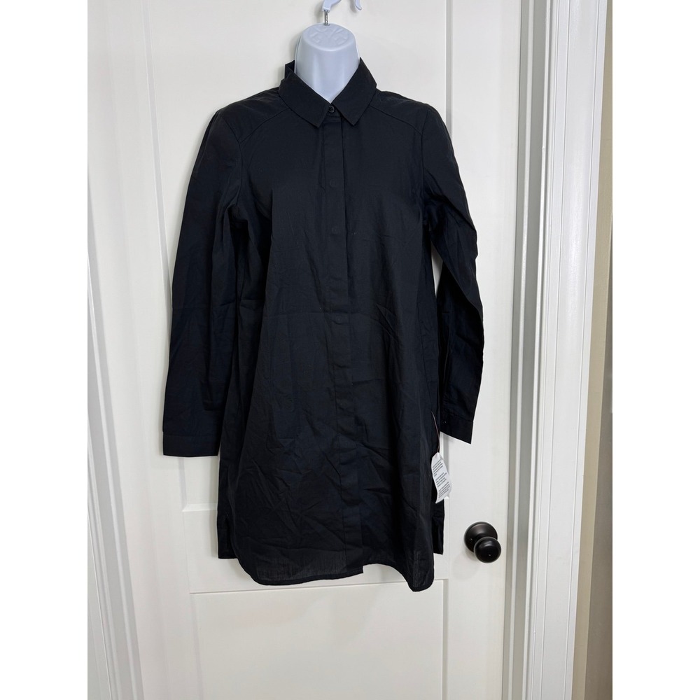ASOS design black button up black dress size 4
